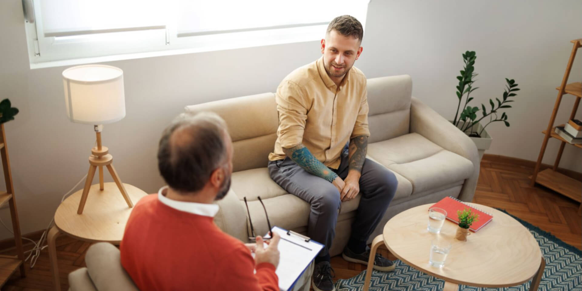 A young man in therapy.