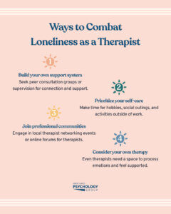 Feel Less Lonely as A Therapist