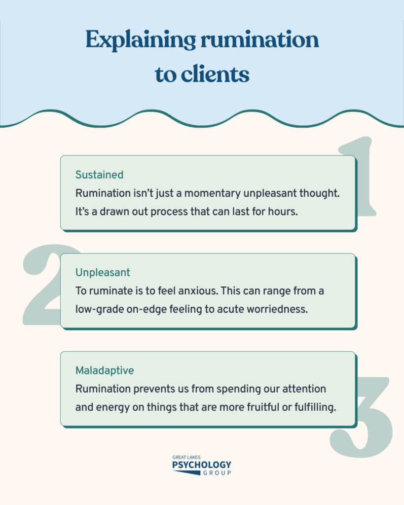 Explaining rumination to clients